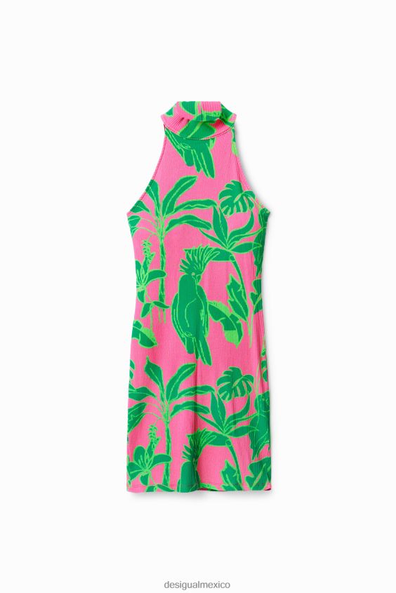 Desigual mujer vestido corto con cuello halter VZ26R0787 ropa