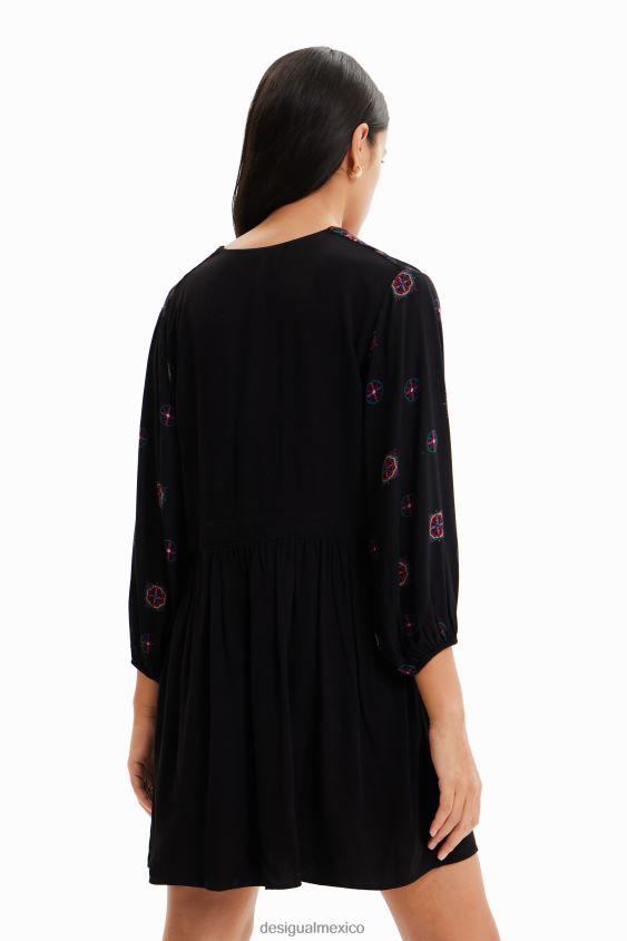 Desigual mujer vestido corto con estampado étnico VZ26R0410 ropa