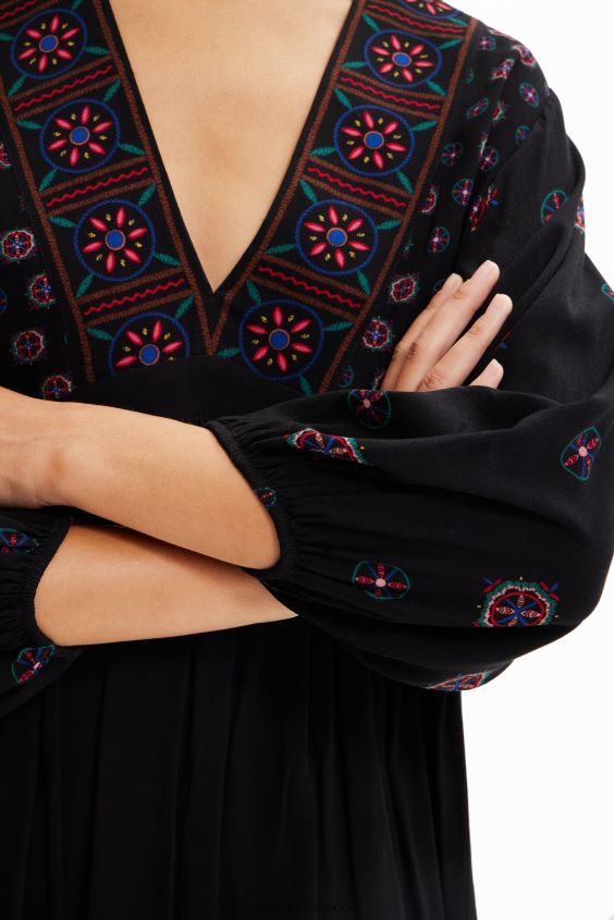 Desigual mujer vestido corto con estampado étnico VZ26R0410 ropa