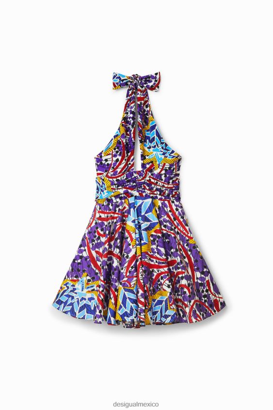 Desigual mujer vestido corto con lazo stella jean VZ26R0708 ropa