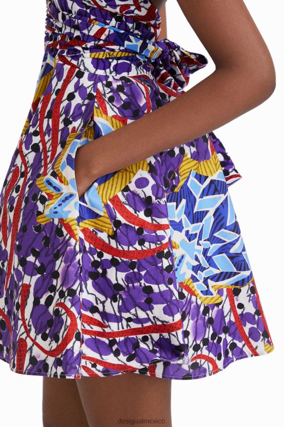 Desigual mujer vestido corto con lazo stella jean VZ26R0708 ropa
