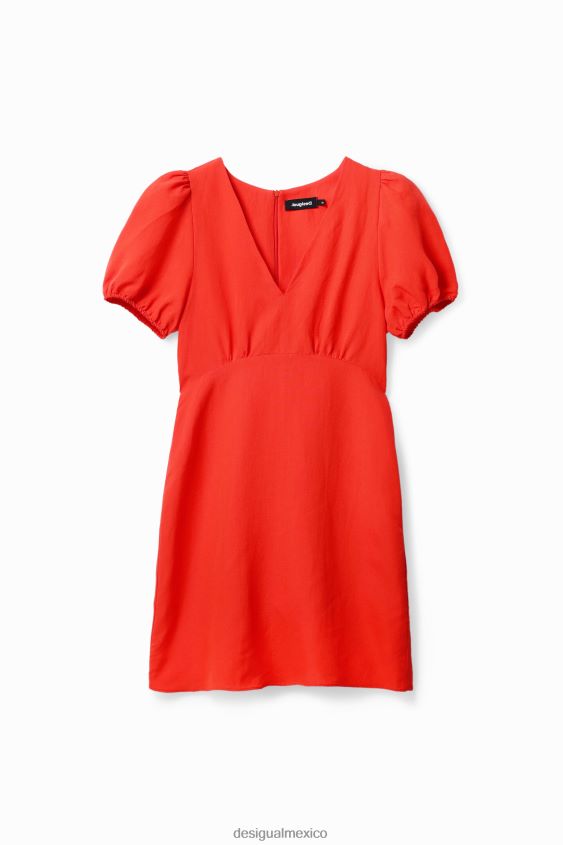 Desigual mujer vestido corto con mangas abullonadas VZ26R0222 ropa