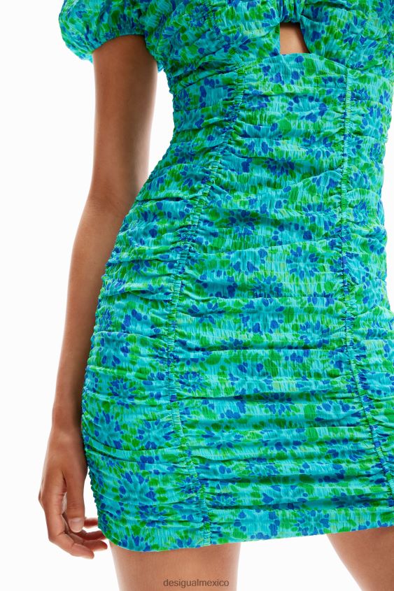 Desigual mujer vestido corto con nudo fruncido VZ26R0312 ropa