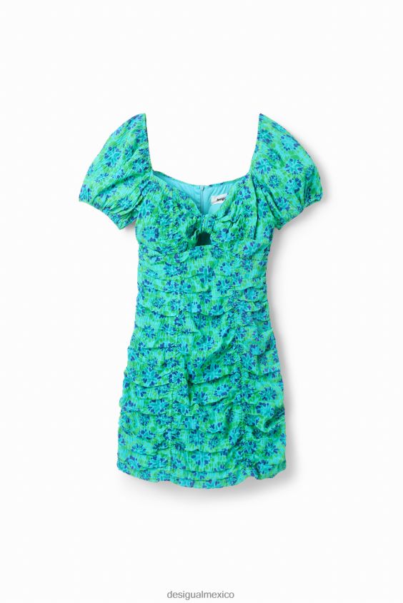 Desigual mujer vestido corto con nudo fruncido VZ26R0312 ropa
