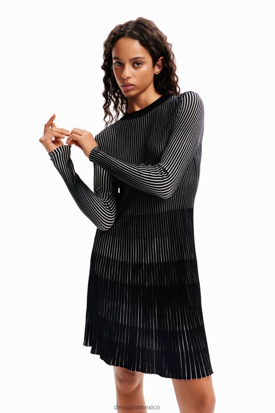 Desigual mujer vestido corto de canalé VZ26R0188 ropa