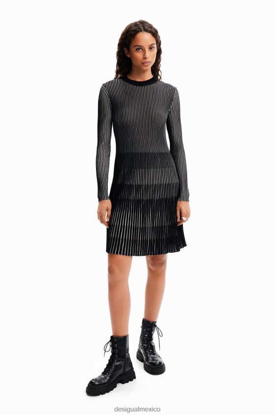 Desigual mujer vestido corto de canalé VZ26R0188 ropa