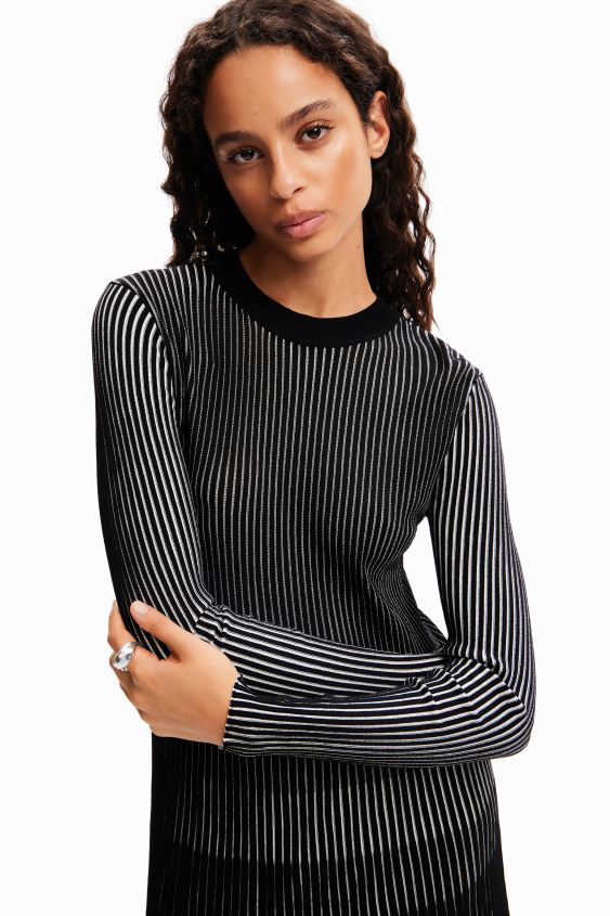 Desigual mujer vestido corto de canalé VZ26R0188 ropa
