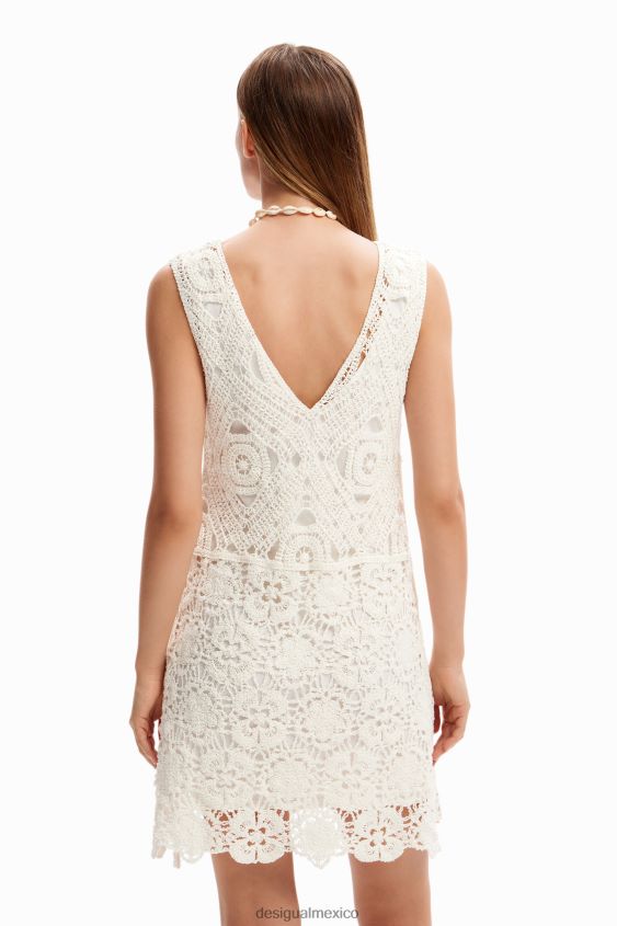 Desigual mujer vestido corto de crochet VZ26R051 ropa