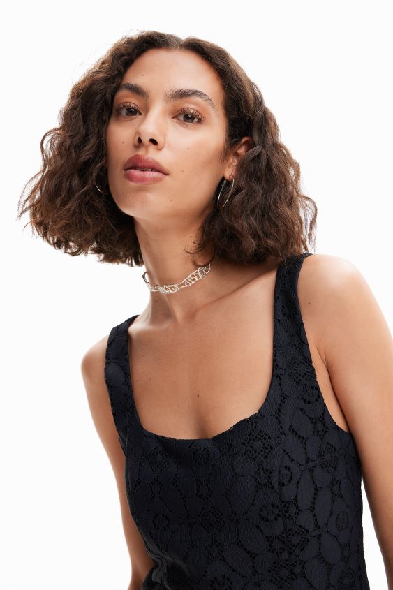 Desigual mujer vestido corto de encaje VZ26R0508 ropa