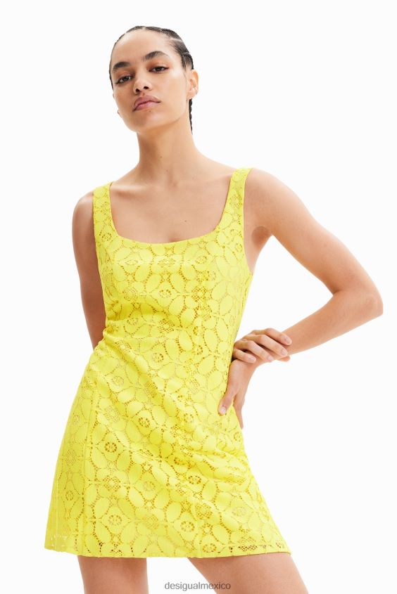 Desigual mujer vestido corto de encaje VZ26R0763 ropa