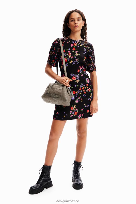 Desigual mujer vestido corto de flores VZ26R0254 ropa