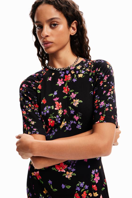 Desigual mujer vestido corto de flores VZ26R0254 ropa