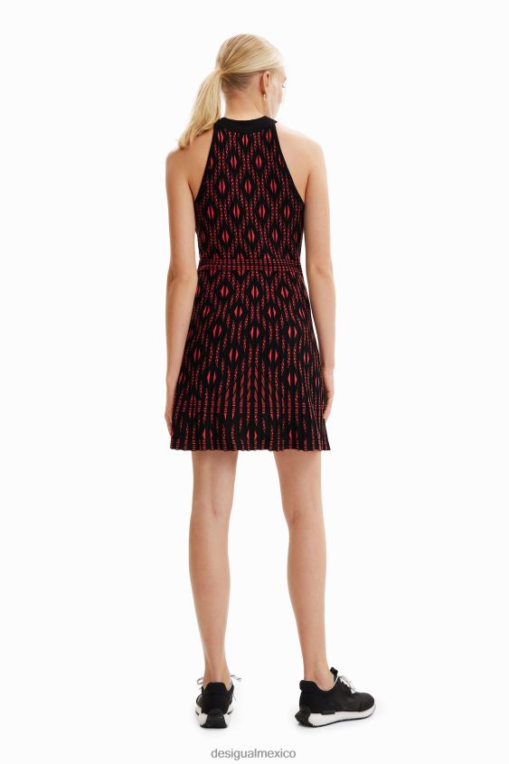 Desigual mujer vestido corto de punto geométrico VZ26R0780 ropa