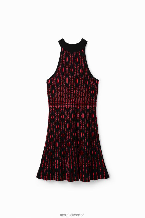Desigual mujer vestido corto de punto geométrico VZ26R0780 ropa