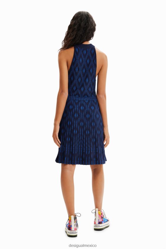 Desigual mujer vestido corto de punto geométrico VZ26R0933 ropa