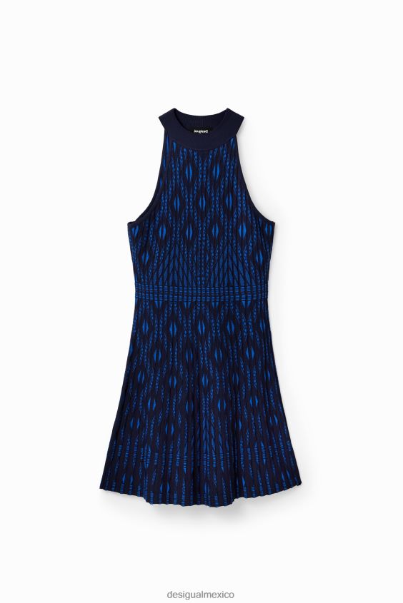 Desigual mujer vestido corto de punto geométrico VZ26R0933 ropa