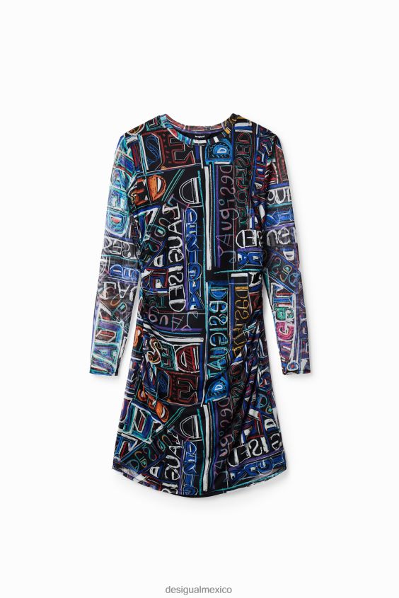 Desigual mujer vestido corto de tul ajustado VZ26R0316 ropa