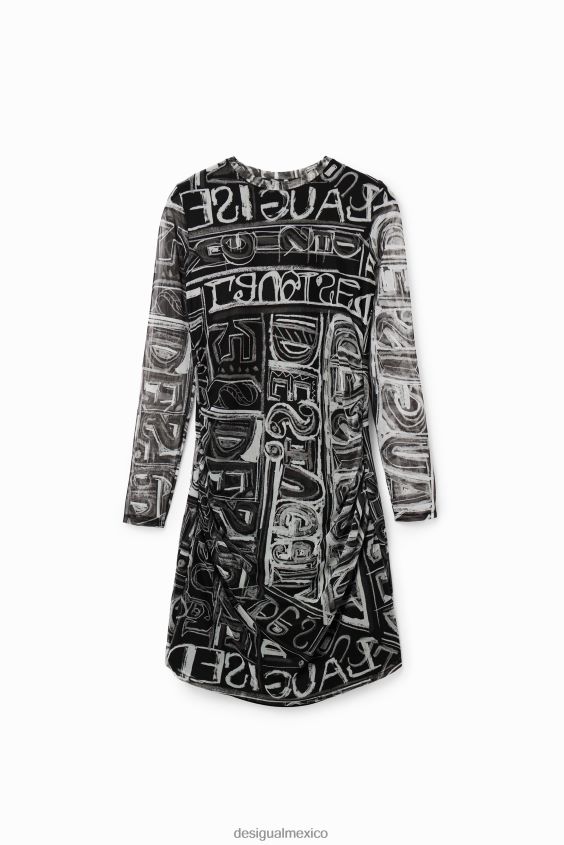 Desigual mujer vestido corto de tul ajustado VZ26R0585 ropa