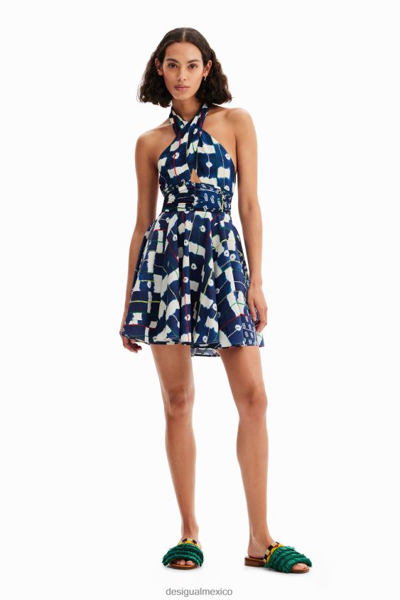 Desigual mujer vestido corto halter stella jean VZ26R0357 ropa