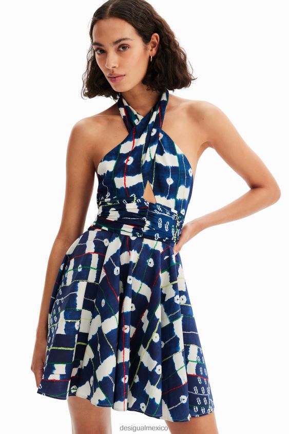 Desigual mujer vestido corto halter stella jean VZ26R0357 ropa