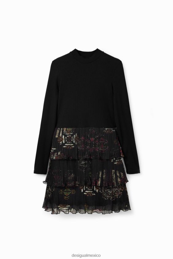 Desigual mujer vestido corto plisado VZ26R016 ropa