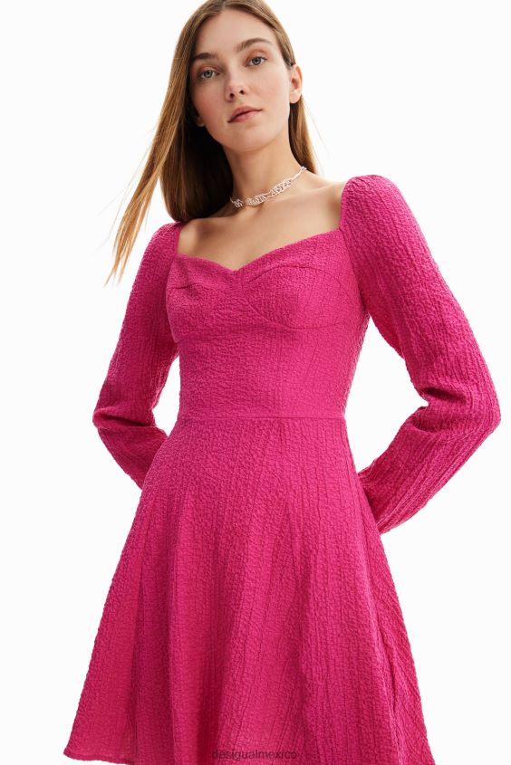 Desigual mujer vestido corto y delgado de corte a VZ26R0549 ropa