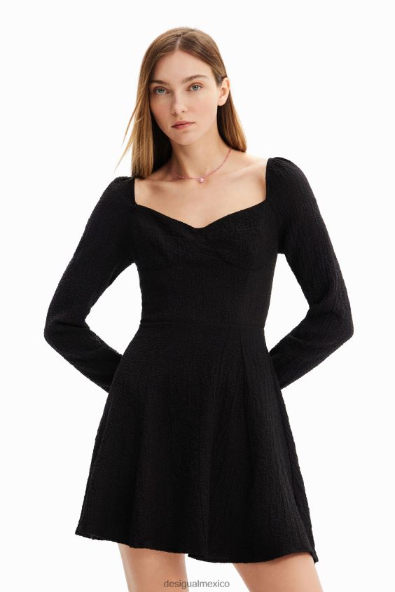 Desigual mujer vestido corto y delgado de corte a VZ26R0557 ropa