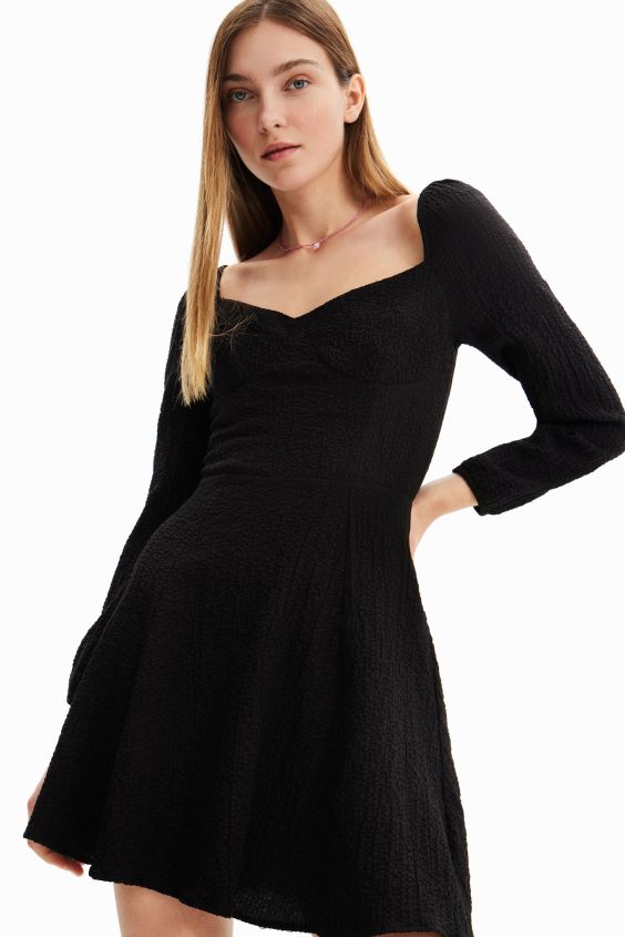 Desigual mujer vestido corto y delgado de corte a VZ26R0557 ropa