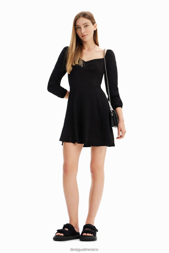 Desigual mujer vestido corto y delgado de corte a VZ26R0557 ropa