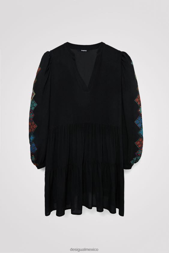Desigual mujer vestido de manga étnica VZ26R01092 ropa
