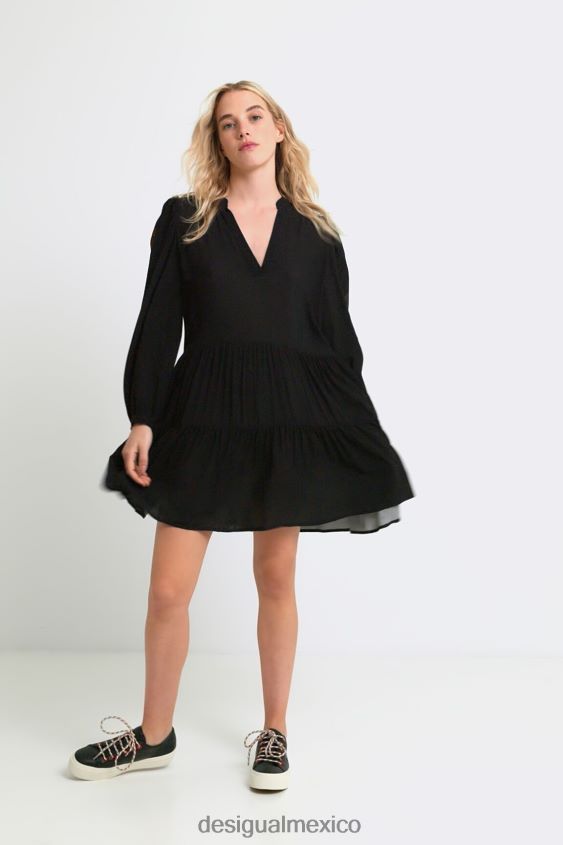 Desigual mujer vestido de manga étnica VZ26R01092 ropa