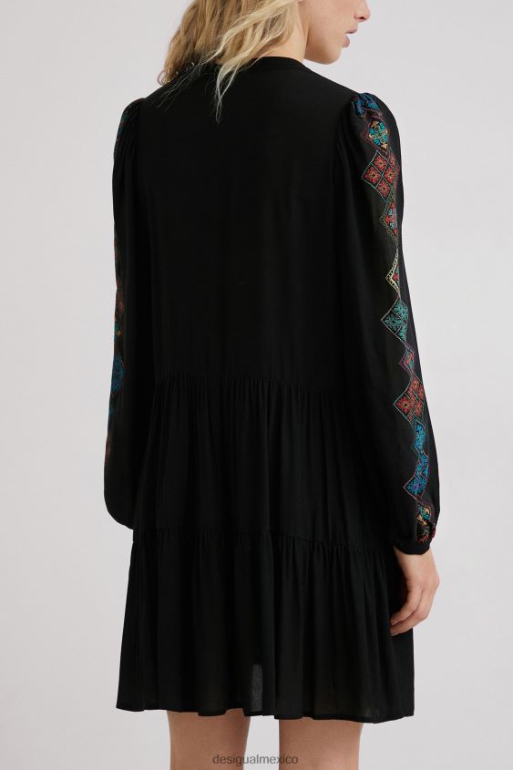 Desigual mujer vestido de manga étnica VZ26R01092 ropa