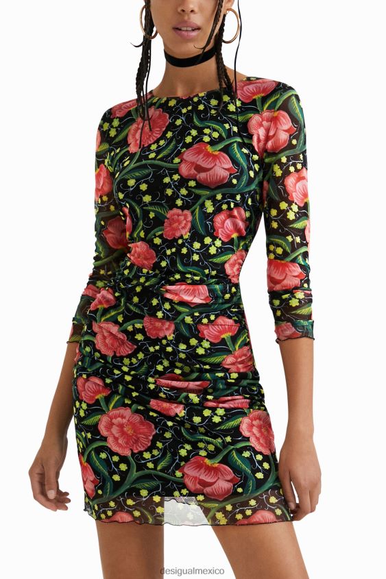 Desigual mujer vestido delgado con forro interior VZ26R0688 ropa
