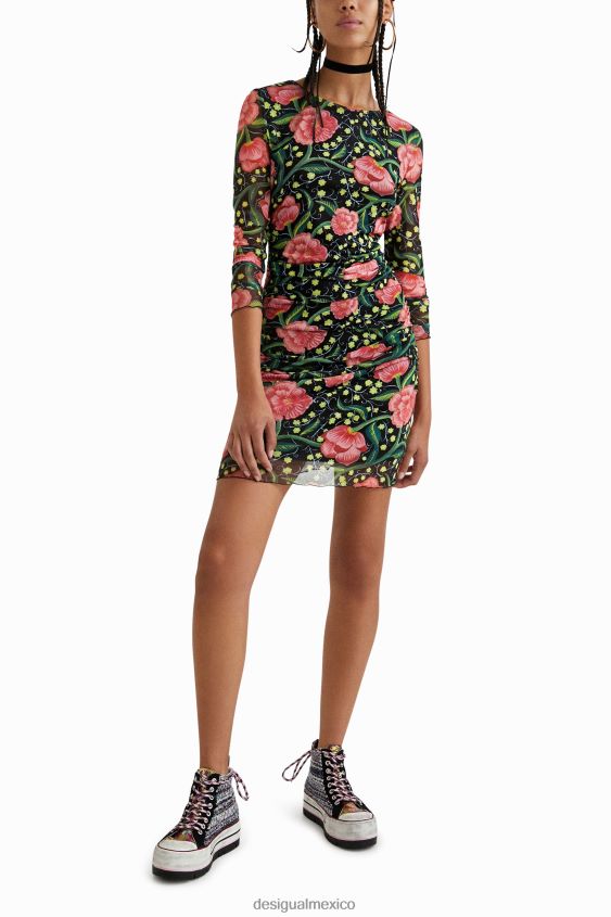 Desigual mujer vestido delgado con forro interior VZ26R0688 ropa