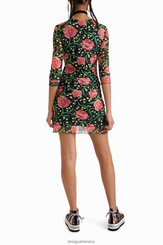Desigual mujer vestido delgado con forro interior VZ26R0688 ropa