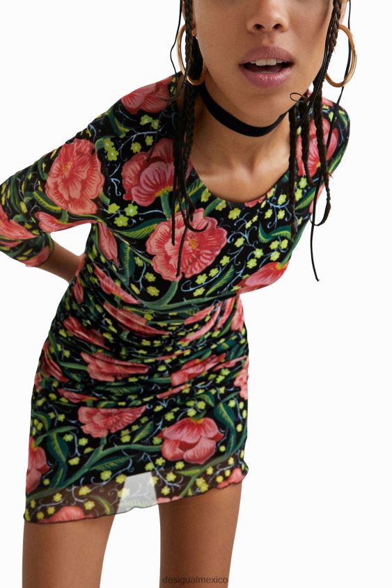 Desigual mujer vestido delgado con forro interior VZ26R0688 ropa