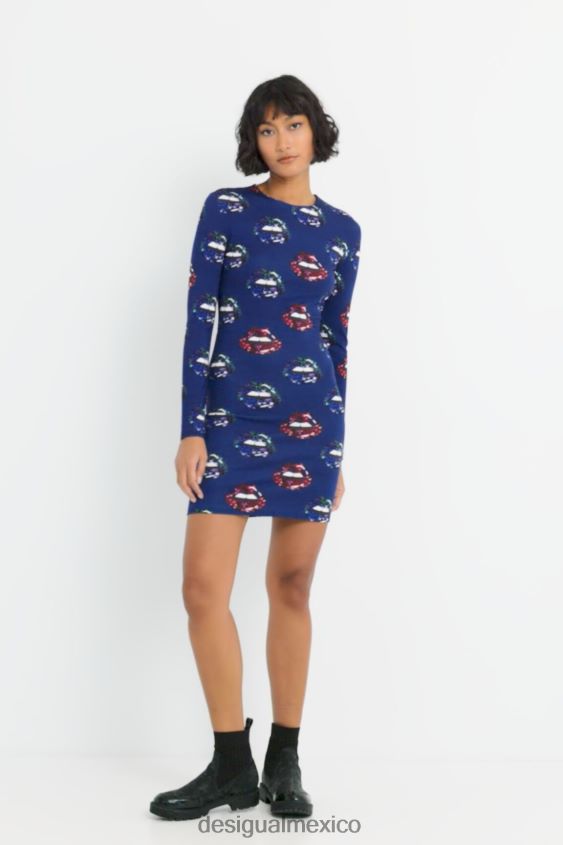 Desigual mujer vestido delgado de labios cortos VZ26R0346 ropa