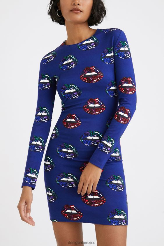 Desigual mujer vestido delgado de labios cortos VZ26R0346 ropa