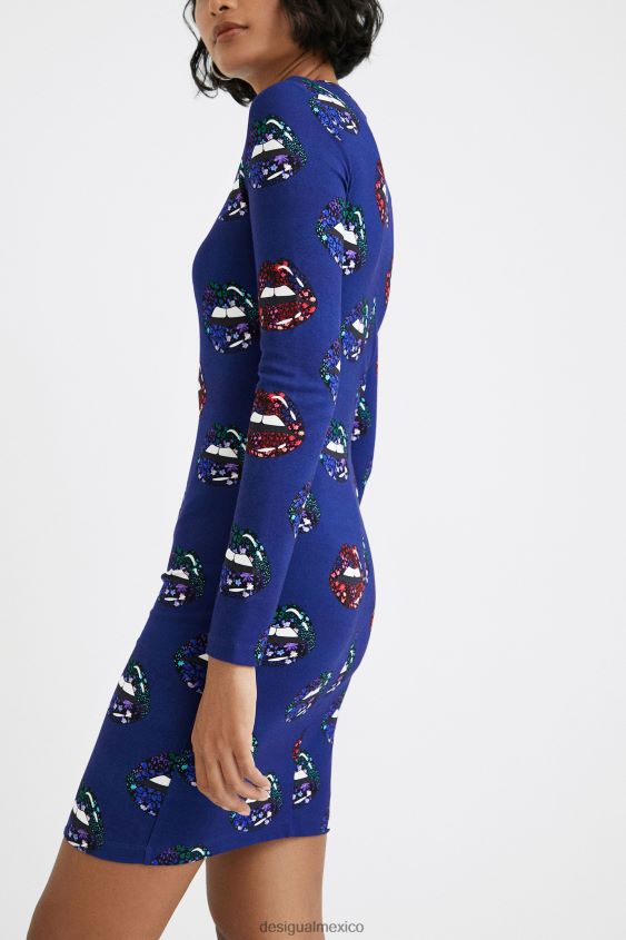 Desigual mujer vestido delgado de labios cortos VZ26R0346 ropa