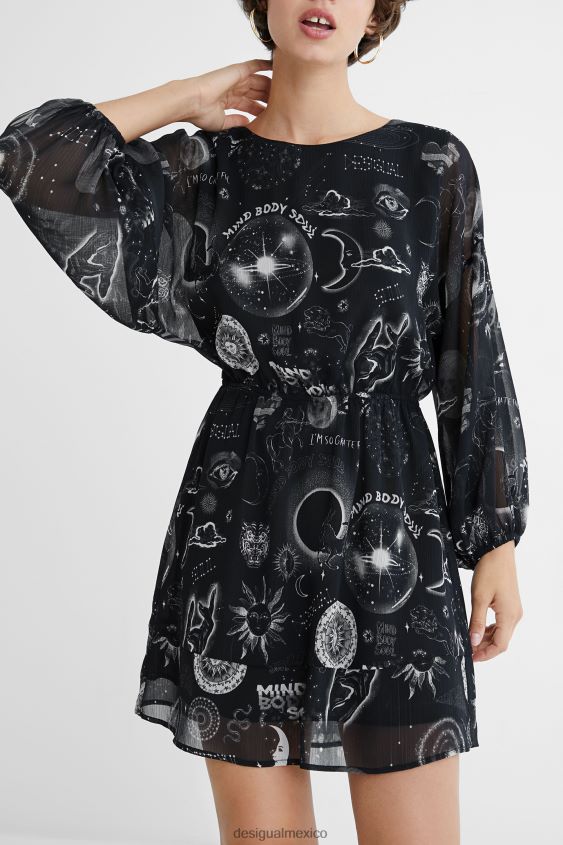Desigual mujer vestido estampado de viscosa VZ26R01072 ropa