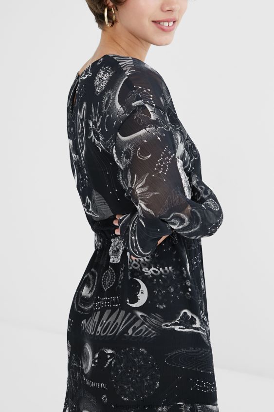 Desigual mujer vestido estampado de viscosa VZ26R01072 ropa