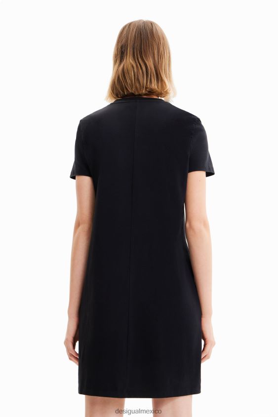 Desigual mujer vestido estilo camiseta con cara artística VZ26R0330 ropa