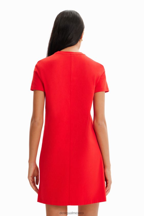 Desigual mujer vestido estilo camiseta con cara artística VZ26R0945 ropa