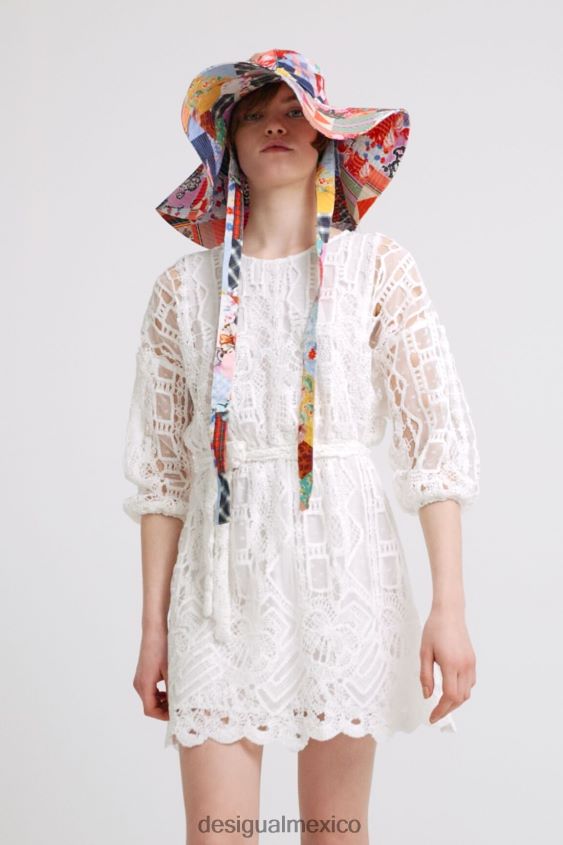 Desigual mujer vestido estilo crochet johnson hartig VZ26R01110 ropa