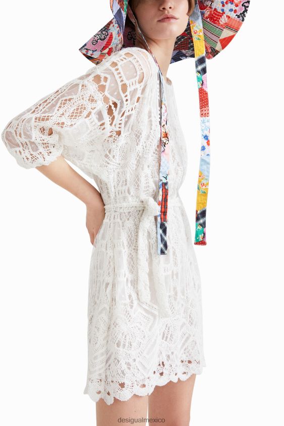 Desigual mujer vestido estilo crochet johnson hartig VZ26R01110 ropa
