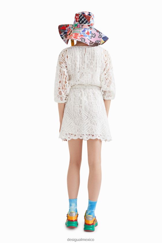 Desigual mujer vestido estilo crochet johnson hartig VZ26R01110 ropa