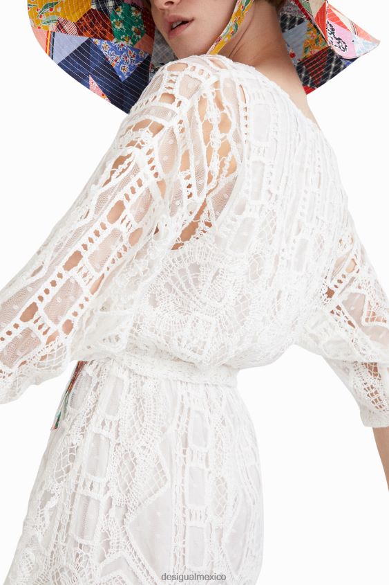 Desigual mujer vestido estilo crochet johnson hartig VZ26R01110 ropa