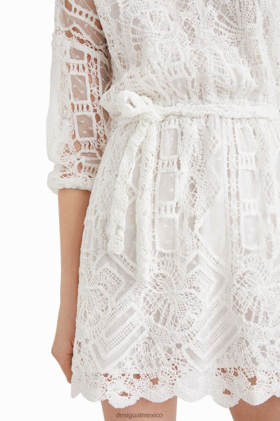 Desigual mujer vestido estilo crochet johnson hartig VZ26R01110 ropa