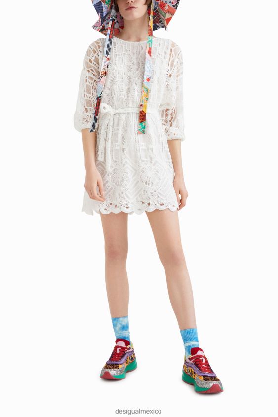 Desigual mujer vestido estilo crochet johnson hartig VZ26R01110 ropa