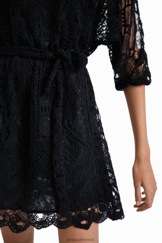 Desigual mujer vestido estilo crochet johnson hartig VZ26R0892 ropa